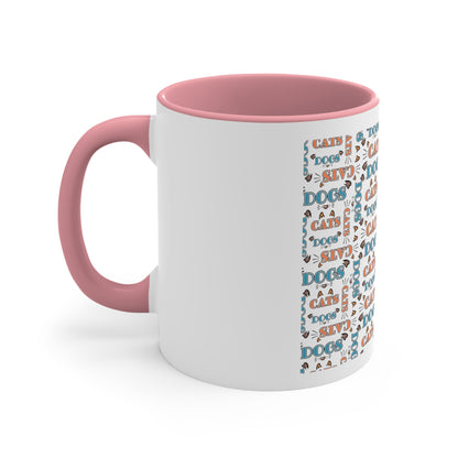 Dogs and Cats Accent Coffee Mug, 11oz