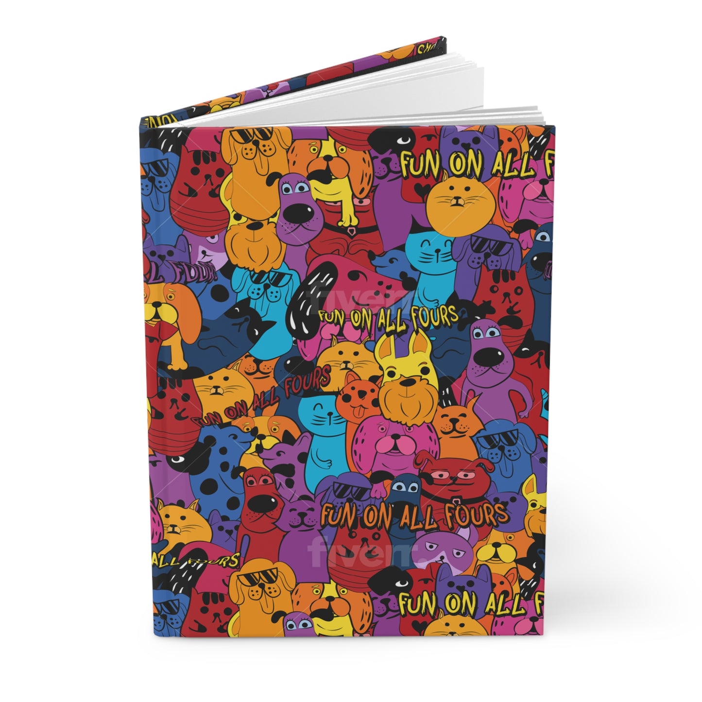 "Fun On All Fours" Hardcover Journal Matte