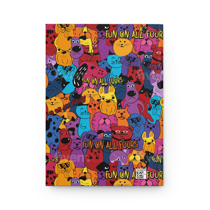 "Fun On All Fours" Hardcover Journal Matte