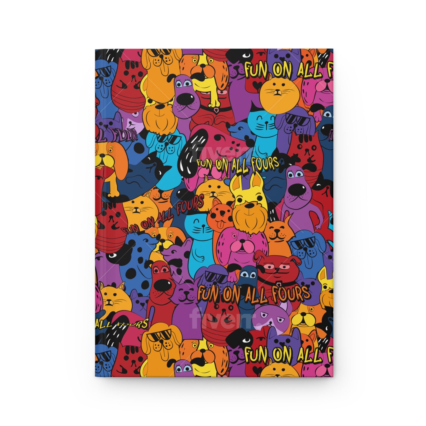 "Fun On All Fours" Hardcover Journal Matte