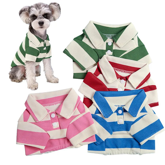 Pet Dog Polo Shirt Summer Dog Clothes Casual Clothing